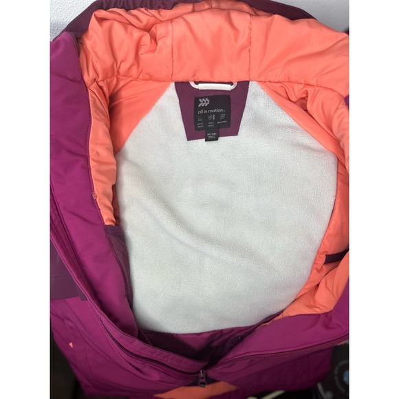 All In Motion Waterproof Burgundy Pink Hooded Jacket Size Medium 7/8 - Picture 4 of 9